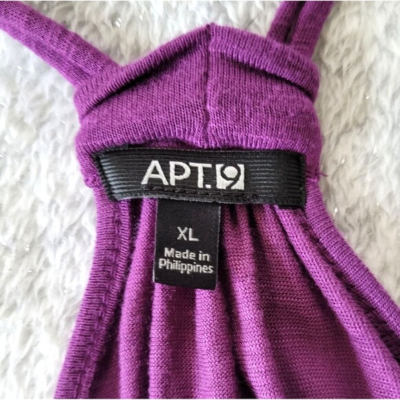 Vintage Apt 9 Night Gown Women Medium Purple T Back Crochet Lace Soft Cotton - Picture 4 of 9